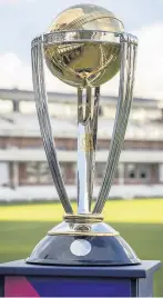  ??  ?? ■ ICC Cricket World Cup Trophy Tour is stopping off at Raby Castle