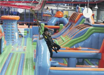  ?? Pawan Singh / The National ?? Air Maniax is an adventure park with slides, obstacle courses and a zip line