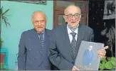  ??  ?? Senior lawyer Lalit Bhasin with eminent jurist Fali S Nariman. n