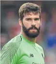  ?? REUTERS ?? Liverpool goalkeeper Alisson.