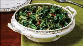  ?? VIRGINIA WILLIS FOR THE ATLANTA JOURNAL-CONSTITUTI­ON ?? Vegan Smoky Collard Greens with Chipotle — Smoky, spicy chipotle peppers with collard greens.