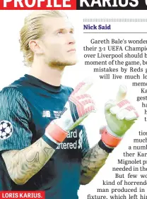  ??  ?? LORIS KARIUS.