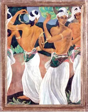  ??  ?? Pantheruwa Dancers by George Keyt, 1927. Image courtesy Jonathan Clarke Fine Art
