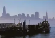  ?? Yalonda M. James / The Chronicle 2021 ?? A ferry boat is seen docked on Treasure Island in November. The service is expected to start soon.