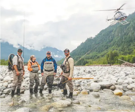  ?? JOERN ROHDE/JOERNROHDE.COM ?? B.C. offers a vast array of fantastic fishing adventures: Heli-fishing to the headwaters of the Pitt River with Clint Goyette of Valley Fishing Guides.