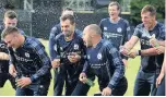  ??  ?? History Scotland’s cricketers celebrate win