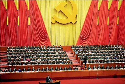  ?? PHOTO: REUTERS ?? Chinese President Xi Jinping speaks during the opening session of the 19th National Congress of the Communist Party of China.