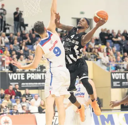  ??  ?? ■ Jeremy Smith of the Newcastle Eagles in action