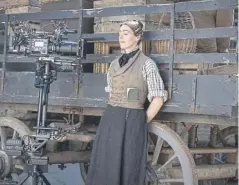  ?? ?? Suranne Jones during filming at Shibden Hall. Photo: Lookout Point/HBO