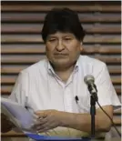  ?? AFP ?? Evo Morales regresaría el 11 de noviembre a Bolivia. Vive en Argentina.