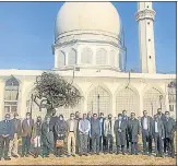  ??  ?? Foreign diplomats at the Hazratbal shrine in Srinagar on Wednesday.