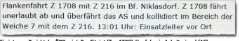  ??  ?? Ein interner Bericht der ÖBB zeigt: Der Cityjet (Zug 1708) überfuhr ein Anhaltesig­nal (AS)