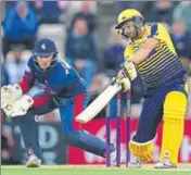  ?? GETTY IMAGES ?? Shahid Afridi struck a 42ball century for Hampshire.