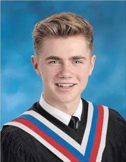  ?? SPECIAL TO THE EXAMINER ?? Jacob Woodhouse, valedictor­ian