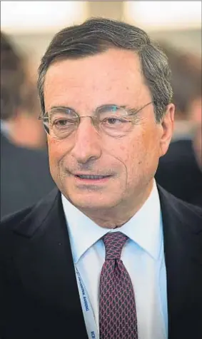  ?? SERGIO GARCÍA / AFP / ARCHIVO ?? El gran día. Nunca como hoy las palabras de Mario Draghi son tan esperadas por los mercados