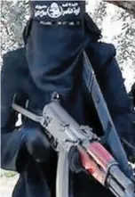  ??  ?? Jihadi recruits: Gun-toting