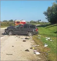  ?? COURTESY OF PAINESVILL­E TOWNSHIP FIRE DEPARTMENT ?? Alcohol was believed to be a factor in the fatal Sept. 24 single-vehicle rollover crash.
