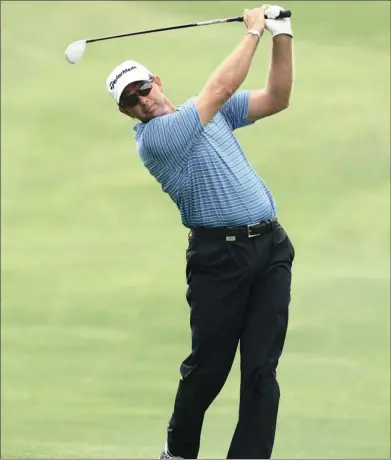  ?? PICTURE: GALLO IMAGES ?? RAY OF SUNSHINE: Retief Goosen during day one of the Africa Open at East London Golf Club in East London yesterday. The Goose is on 65, trailing Thomas Aiken by one stroke in the R10,5-million event co-sanctioned with the Sunshine Tour.