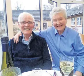  ?? ?? Happy couple Audrey and Bobby Russell, of Uddingston, first met when they were teenagers
