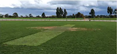  ??  ?? Large sections of Western Park (top photo) were inundated with mud and water when players, supporters and league officials arrived early on Saturday, ahead of four EDFL grand final matches to be played at the venue.
Despite discussion­s between the...