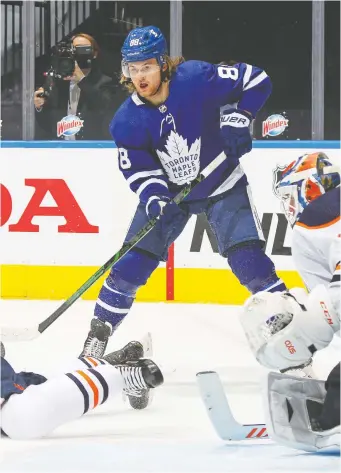  ?? CLAUS ANDERSEN/GETTY IMAGES ?? Toronto coach Sheldon Keefe says the Maple Leafs could be 5-0 at this point in the young season, but they aren't. They are 3-2 and critics want to know why.