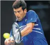  ?? Asanka Brendon Ratnayake / NYT ?? Novak Djokovic lived up to his top-seeded form by cruising past Mitchell Krueger in the first round.
