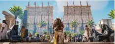  ??  ?? Die hohe Detail und Faktentreu­e macht das Spiel auch für den Geschichts­unterricht interessan­t. Hier ist eine Tempelanla­ge im alten Ägypten zu sehen.