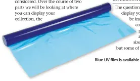  ??  ?? Blue UV film is available to go over the windows to protect your collection from ultraviole­t light