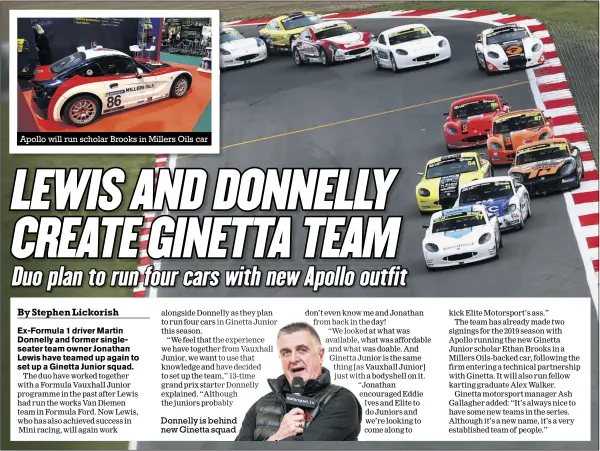  ?? Photos: Jakob Ebrey, LAT ?? Donnelly is behind new Ginetta squad