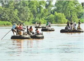  ?? HÉCTOR TÉLLEZ ?? El río Suchiate, la frontera entre México y Guatemala.