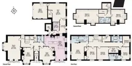  ??  ?? EXTENSIVE The house is laid out over three floors, as shown by these plans