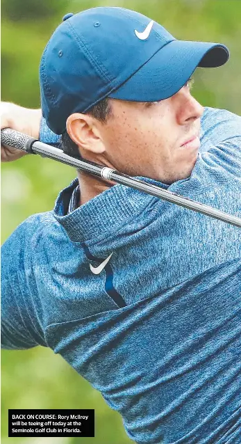 what time is mcilroy teeing off today