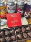  ?? FEDERATION BREWING ?? Oakland’s Federation Brewing and chocolatie­r Michael Mischer have collaborat­ed on a Valentine-themed beer and chocolate pairing kit.