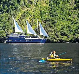  ?? ?? Paddle power: explore dramatic Doubtful Sound by kayak on an overnight cruise