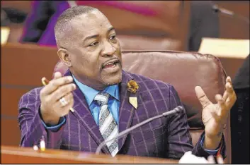  ?? K.M. Cannon Las Vegas Review-Journal @KMCannonPh­oto ?? Assemblyma­n Tyrone Thompson, D-North Las Vegas, was serving his third elected term and was chairman of the Assembly Education Committee.
