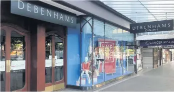  ??  ?? Debenhams in Southport is facing the threat of closure