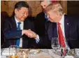  ?? Foto: afp ?? Das hatte Kanzlerin Merkel nicht: Trump und Xi beim Händedruck.