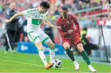  ??  ?? Cristiano ronaldo jugó en el triunpo de Portugal 3-0 ante Argelia. El delantero jugó su primer amistoso luego de la Champions.