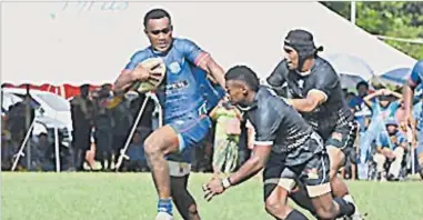  ?? Picture: BALJEET SINGH ?? Jo Vunisa in control for Yasawa against Ba during their Skipper cup challenge at Vinod Patel grounds in Ba yesterday.