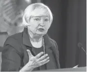  ?? CLIFF OWEN, AP ?? “We feel the U.S. economy is performing well,” Federal Reserve Chair Janet Yellen said Wednesday.