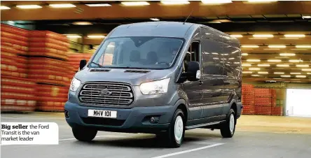  ??  ?? Big seller the Ford Transit is the van market leader