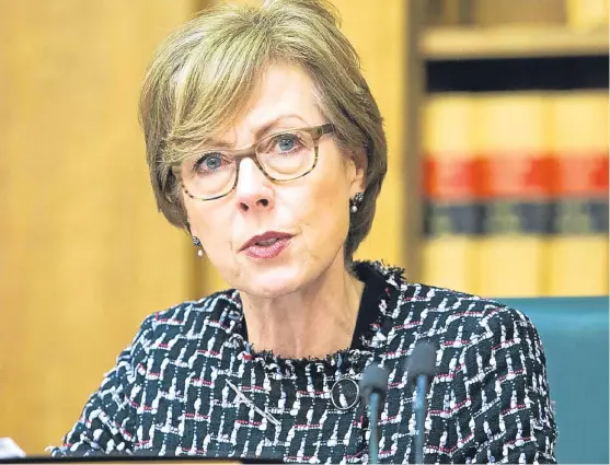  ?? Picture: PA. ?? Lady Smith addresses the media at yesterday’s preliminar­y hearing of the national child abuse inquiry.