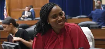  ?? AP FILE ?? COLOR GUARD: Rep. Ayanna Pressley’s recent comments are an attempt to keep persons of color marching in lockstep.