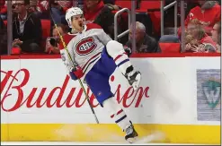  ?? AP PHOTO PAUL SANCYA ?? Montreal Canadiens right wing Andrew Shaw (65) celebrates his goal against the Detroit Red Wings in the second period of an NHL hockey game Thursday in Detroit.