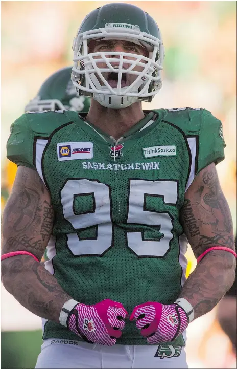  ?? — THE CANADIAN PRESS FILES ?? Ricky Foley, seen here last season with the Saskatchew­an Roughrider­s but now with the Toronto Argonauts, is not buying the prediction­s that the Hamilton Tiger-Cats will win the East Division.