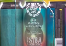  ?? Picture: Siren ?? SUCCESS: Siren’s SIBA award for Best Marketing Implementa­tion
