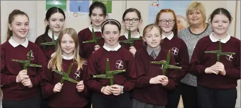  ??  ?? Carrie Craig Hay, Zoe Dowdall, Lisa Marie Casey, Isabella Houssaye, Leah Reilly, Briege Casey, Faye ward (Back Row). Aoibheann Reilly, Zoe Tracey and Niamh Laurance with their crosses.