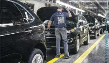  ?? CHRIS YOUNG/THE CANADIAN PRESS FILES ?? The Ford Assembly Plant in Oakville, Ont. NAFTA negotiator­s are meeting informally this week in Washington to explore ways to rework the U.S. proposal on auto parts.