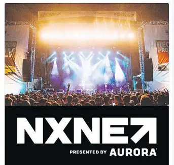  ??  ?? Aurora Cannabis sponsored events at the NXNE music festival in Toronto.