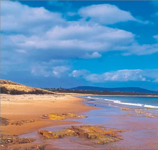  ??  ?? “Look seaward and vast swathes of empty, sandy beach stretch out; turn to face inland and the view is of snow-covered mountains which, as the weeks pass, gradually turn brown and purple as the broom and heather emerge from that covering.” Dornoch delivers scenery and golf in equal measure